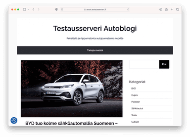 Testausserverin Autoblogi kansikuva